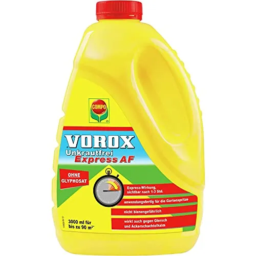 VOROX Unkrautfrei Express - anwendungsfertiger Unkrautvernichter, bekämpft über 50 Unkräuter, Algen und Moos mit Expresswirkung