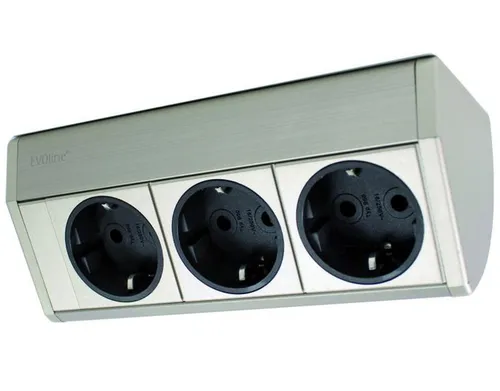 livingpoint24 Küchenrollenhalter Küchensteckdose Dock Cuisine - 3-fach Unterbau-Steckdose für Küche und Bad, platzsparendes Design und praktische Lösung für Ihre Elektrogeräte.