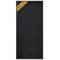 enjoysolar® Mono 200W Black - Hochleistungs-Solarpanel - Monokristallines Solarmodul mit PERC Zellentechnik, ideal für ökologische Häuser und mobile Energieversorgung. Über 21,5% Wirkungsgrad und edles Design mit schwarzem Rahmen.