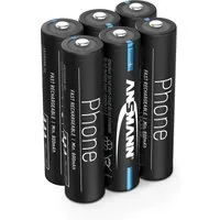 ANSMANN Telefon Akku Micro AAA 6 Stück 800 MAH NIMH 1,2V