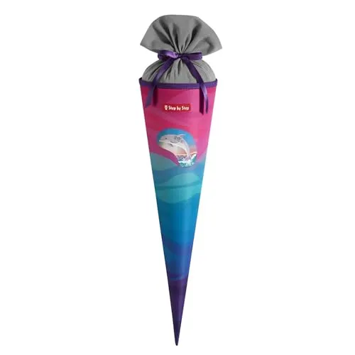 Step by Step Schultüte Dolphin Lana - Schultüte im süßen Delfin-Design, ideal für den ersten Schultag. Sie bietet Platz für kleine Geschenke und sorgt für Freude beim Schulstart.
