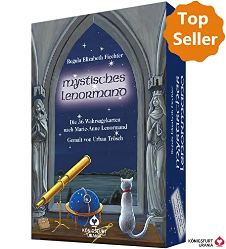 Mystisches Lenormand - Karten - Tarotkarten für Lebensdeutung und Orakel, neu gestaltet von Urban Trösch mit innovativen Motiven und einer 40-seitigen Anleitung für einfache Deutung.