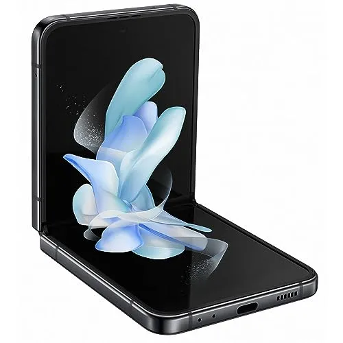 Samsung Galaxy Z Flip4 5G Smartphone 256 GB - Klappbares Design in Grau - Handys ohne Vertrag mit 6.7 Zoll Hauptdisplay, robustem Gehäuse und wasserdicht nach IPX8 – perfekt für den stylischen Alltag.