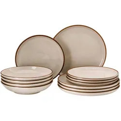 Rosenthal Kombiservice Profi Casual Shell 12-teilig - Essen & Trinken, Geschirr-Sets aus lebensmittelechter Keramik, stapelbar und ideal für jeden Anlass.