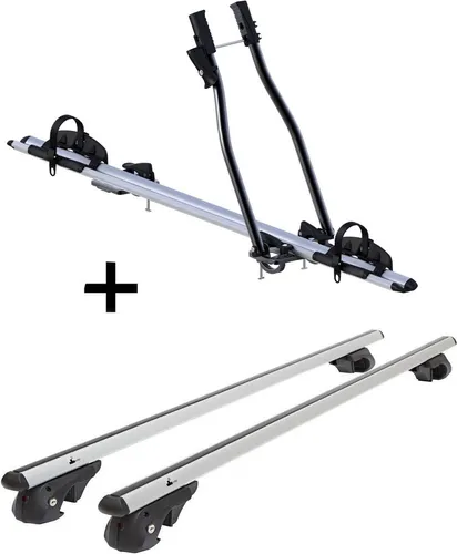 VDP Dachträger Set für Mitsubishi Space Star DGO 98-05 - Gepäckträger Set mit hochwertigem Fahrradträger SAGITTAR und Aluminium Dachträger VDP004 L, ideal für den sicheren Transport von Fahrrädern bis 15 kg. Einfache Montage und abschließbar für zusätzlichen Schutz.