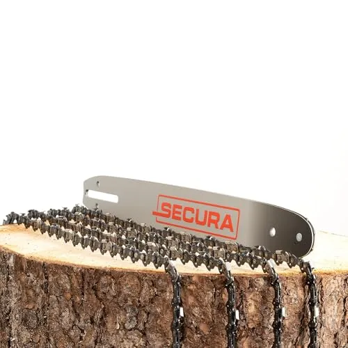 SECURA Schwert + 4x Sägekette 35cm 3/8 1,3 mm kompatibel mit Dolmar PS 3 33 330 34 340 341 342 350 Motorsägen