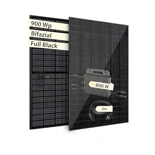 VALE Mini-PV 900-MT8-R Bifaziales Balkonkraftwerk 900W - Balkonkraftwerk mit bifazialen monokristallinen Solarmodulen, die bis zu 25% mehr Leistung durch reflektierendes Sonnenlicht liefern. Ideal für umweltbewusste Energieerzeugung.