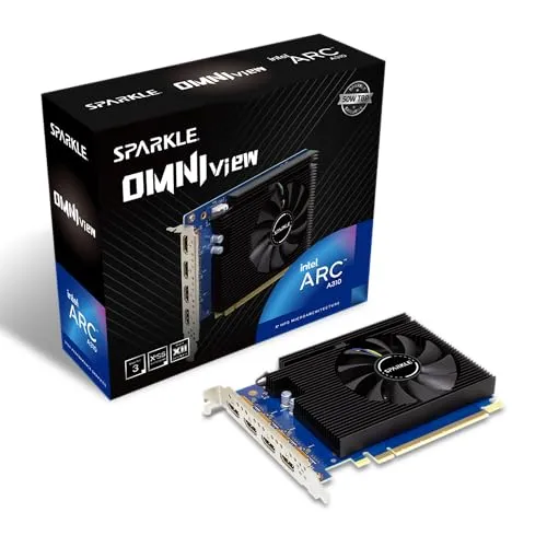 SPARKLE Intel Arc A310 Omni View 4GB Grafikkarte - Grafikkarten mit 4GB VRAM und Omni View-Technologie für beeindruckende Grafik und Multimonitor-Setup, ideal für Gamer und Kreative.