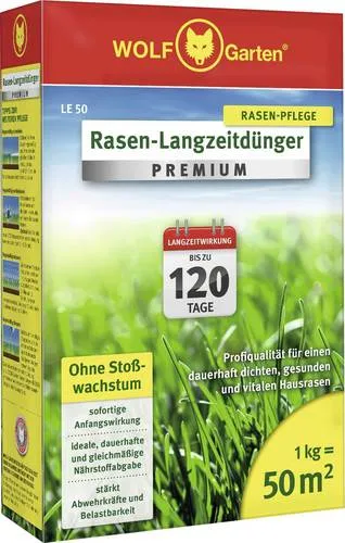 WOLF-Garten 3830010-MT - Rasen-Langzeitdünger Premium 120 Tage LE 50 1St.