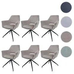 6er-Set Esszimmerstuhl HWC-M53, drehbar mit Armlehne, taupe - Stühle für Esszimmer, mit 360° Drehfunktion und Auto-Position für maximalen Komfort. Hochwertiger Stoff und elegantes Design machen diesen Stuhl zum Blickfang in jedem Raum.