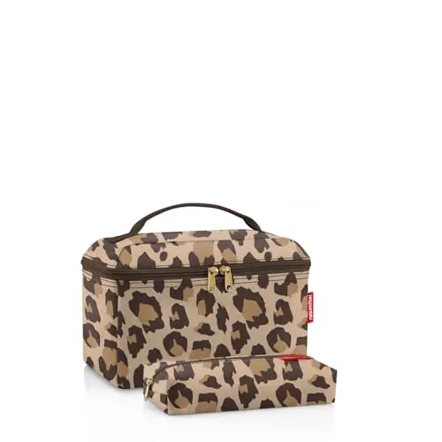 reisenthel beautycase Set Leo Macchiato - Coole Kombi aus Beautycase und rechteckiger Tasche, gepolstert und wasserabweisend für Glitzer und Glamour unterwegs