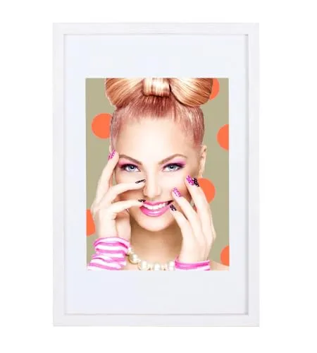 IDEAL TREND Bilderrahmen Lifestyle Plexi Foto Rahmen Collage Wanddeko Poster S111: Farbe: Weiß | Format: 10x15