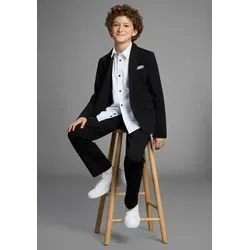 Bruno Banani Anzug 2tlg. Jersey Anzug für Jungen (Set, 2-tlg., Sakko & Hose) Für jeden Anlass passend. Eleganter Jersey Anzug für TEENS schwarz 134