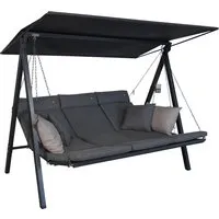 Angerer Hollywoodschaukel Lounge Smart - Gartenschaukel Made in Germany - Gartenmöbel mit Bett-Funktion für absolute Entspannung. Ideal zum Sitzen, Liegen und Relaxen im heimischen Garten. Hochwertige Qualität und einfache Montage!