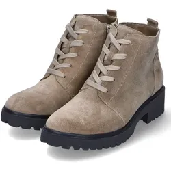 Waldläufer H-Luise Schnürstiefel Beige - Gr. 38,5 - Bequeme Damen Schnürstiefel aus hochwertigem Rauleder mit warmem Fleecefutter. Flexibel und rutschhemmend für sicheren Halt. Ideal für stilvolle Wintertage.