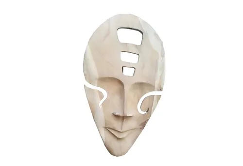 Home Feeling Skulptur Teakholz Maske Holzmaske, ca. 20x39x5 cm
