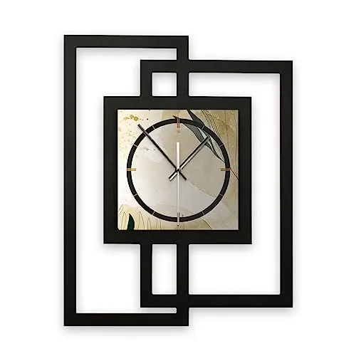 Kreative Feder Designer-Wanduhr - Modernes Metallic-Design ohne Tickgeräusche - Elegante Wanduhr aus MDF und gebürstetem Aluminium; handgefertigt im Thüringer Vogtland; flüsterleises Uhrwerk für eine ruhige Atmosphäre; ideal für Wohnzimmer, Büro oder als Geschenk.