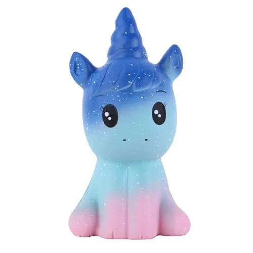 ANBOOR Squishies Einhorn Pferd Langsam Steigend Squeeze Spielzeug Antistress Squishies Spielzeug Kawaii für Kinder Erwachsene (Galaxy, 7 * 6 * 12,5cm, 1 Stück)