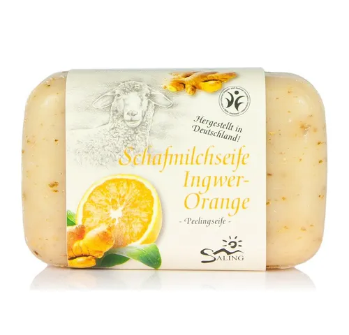 Saling Handseife Schafmilchseife - Ingwer-Orange Peeling