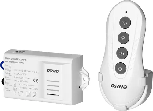 Orno Bezprzewodowy 3-kanałowy Sterownik mit Pilot (OR-GB-447) - Zeitschaltuhr für die intelligente Lichtsteuerung, ermöglicht einfache Anpassung der Beleuchtung per Fernbedienung.