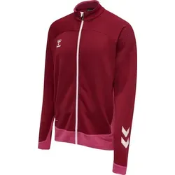 Hummel hmlLEAD POLY ZIP JACKET BIKING RED 2XL - Trainingsbekleidung aus leichtem Polyester mit BEECOOL Feuchtigkeitsmanagement, perfekt für Sport und Freizeit, bietet Bewegungsfreiheit und praktische Reißverschlusstaschen.
