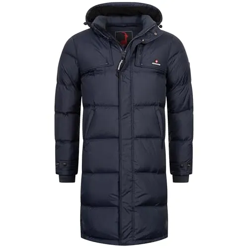 Höhenhorn Bannalp Herren Wintermantel Navy Gr. M - Wärmeisolierender Wintermantel mit RDS-zertifizierten Daunen, leicht und atmungsaktiv. Ideal für kalte Tage, sorgt für ein angenehmes Tragegefühl und schützt zuverlässig vor Kälte.