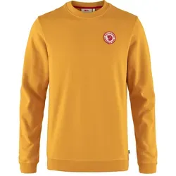 Fjällräven 1960 Logo Badge Sweater Men Mustard Yellow (M) - Pullover & Hoodies aus 100 % Bio-Baumwolle, bequem und umweltfreundlich, mit klassischem 1960-Logo und gerippten Bündchen für optimalen Tragekomfort.