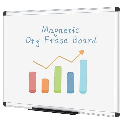 VIZ-PRO Whiteboard - mit Alurahmen, Magnetisch - 110 x 75 cm
