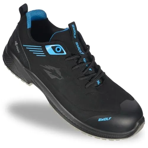 BWOLF Noir S3S Arbeitsschuhe Herren ESD S3 – Sicherheitsschuhe mit Verbundkappe und Kevlarsohle, wasserdicht, ölbeständig, rutschhemmend (Schwarz, EU Schuhgrößensystem, Erwachsene, Numerisch, M, 45)