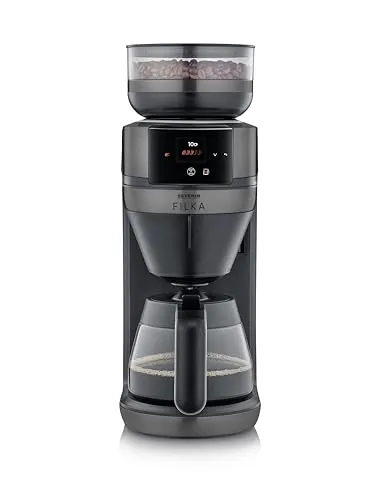 Severin KA 4854 FILKA Filterkaffeemaschine mit Mahlwerk - Filter-Kaffeemaschine für 10 Tassen mit Vorbrühfunktion und Cup Control für perfekten Kaffeegenuss. Edles Design in Schwarz, ideal für jeden Haushalt.