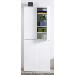 Composad Schuhschrank Mundi in Weiß Hochglanz - Moderner Schuhschrank in elegantem Weiß Hochglanz, bietet viel Stauraum und fügt sich nahtlos in jedes Raumkonzept ein.