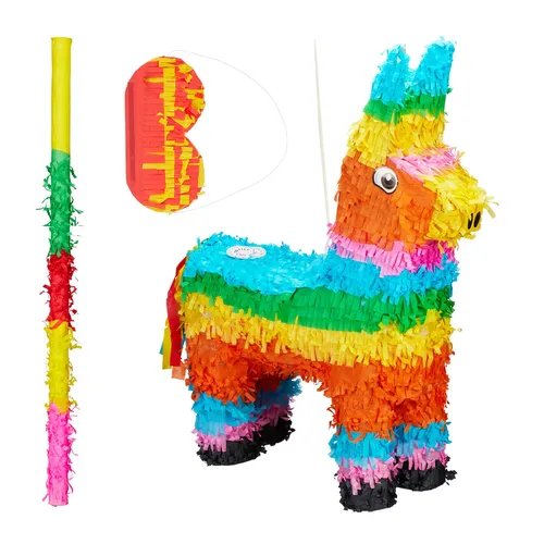 Tlg. pinata set lama Esel Piniata bunt leicht Pinata Set Lama 0,2 kg Esel Piñata