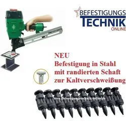 Betonnägel Stahlnägel 2,6x15mm für Spit Pulsa 700 - Sonstige Werkzeuge, ideal für die Befestigung von Stahlprofilen mit randiertem Nagelschaft für Kaltverschweißung und inklusive 2x Gas für optimale Nutzung.
