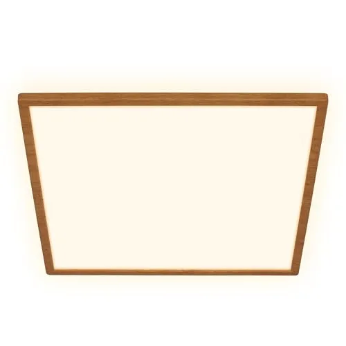 BRILONER LED Deckenlampe mit indirektem Licht - Moderne Deckenleuchte mit natürlichem Holzdesign, 22W LED-Platine und 3000 Lumen für eine gemütliche Atmosphäre in Wohnzimmer, Küche oder Schlafzimmer.