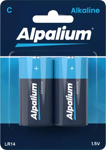 Alpalium Batterien, C Baby 2er Pack, Markenqualität, LR14, Alkaline, 1,5V