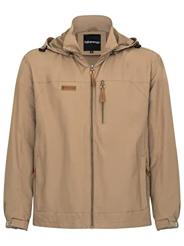 FALKENSTEJN Summer Windbreaker Anorak Windjacke (7XL, Khaki) - Leichte und winddichte Windjacke für Freizeit und Outdoor-Aktivitäten. Ideal für wechselhaftes Wetter – schützt vor Wind und leichtem Regen. Praktische Taschen bieten sicheren Stauraum für Ihre Essentials.