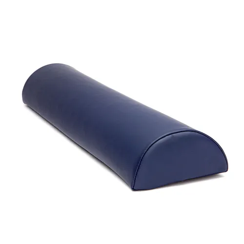 Knierolle halbrund klein dunkelblau - Sonstige Massagegeräte, komfortable Halbrolle mit abwischbarem, ölbeständigem Polyurethan-Bezug für optimale Hygiene und Langlebigkeit.