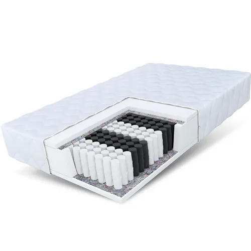 Medic Max Taschenfederkernmatratze 90x190 cm H3 - Komfortable 7-Zonen Taschenfederkernmatratze für besten Schlaf, mit abnehmbarem und waschbarem Bezug, ideal für Allergiker und beidseitig nutzbar.