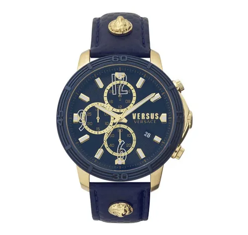 Versus VSPHJ0220 Bicocca Herrenuhr - Sportlicher Chronograph für Herren, wasserdicht bis 50 Meter, mit elegantem Lederarmband und dynamischem Zifferblatt-Design. Ideal für modebewusste Männer.