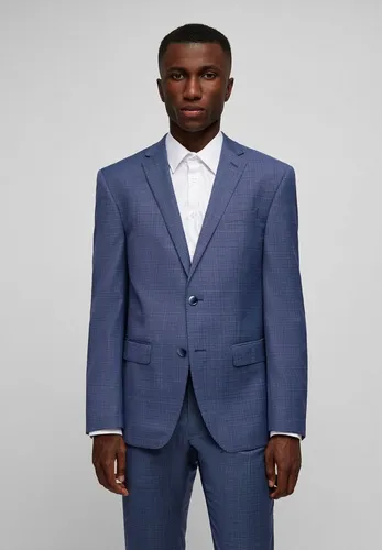 Daniel Hechter Modern Fit Herren Sakko Ice Blue - Elegantes Herren Sakko in modernem Schnitt aus hochwertiger Wollmischung mit Stretch-Anteil, ideal für Office und besondere Anlässe. Zweifarbige Karo-Optik im Trend.