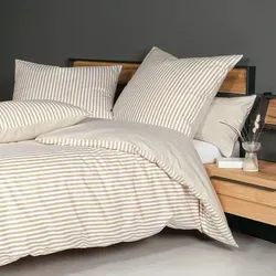 Janine Edelflanell Bettwäsche Chinchilla S 78060 Kissenbezug einzeln 80x80 cm | naturell - beige