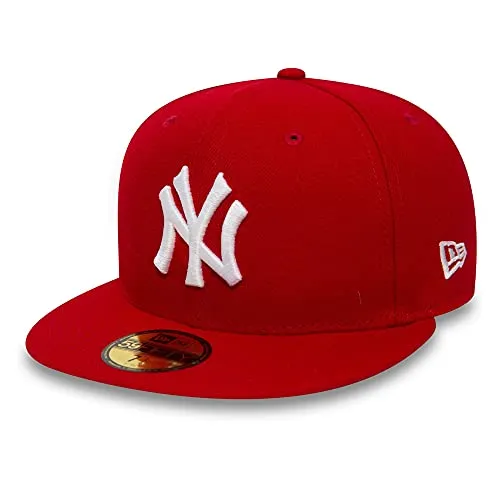 New era New York Yankees MLB Basic Red 59Fifty Basecap - 7-56cm (M) - Sportfan Mützen & Hüte, stylisches Design mit hochwertigem MLB-Branding für echte Yankees-Fans.