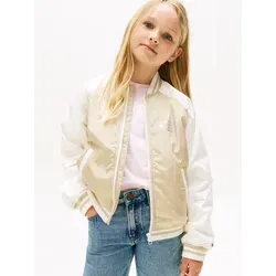 Tommy Hilfiger Blouson BUTTERFLY GRAPHIC BOMBER JACKET für Kinder bis 16 Jahre, mit glänzendem Butterfly-Print braun 110 (5J)