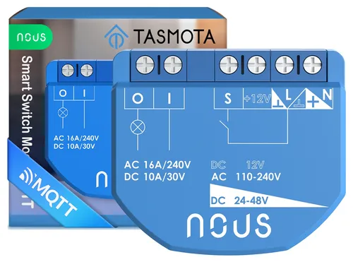 Nous B1T WiFi Tasmota Switch Modul mit MATTER Unterstützung - Innovatives 1-Kanal WiFi Tasmota Switch Modul für Smart Home Systeme. Mit ESP32 und CE-Zertifizierung bietet es zuverlässige Leistung und einfache Integration.