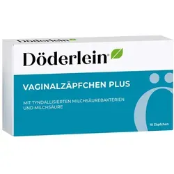 Döderlein Vaginalzäpfchen Plus - Hochwertige Vaginalzäpfchen für die Unterstützung der vaginalen Pflege, mit speziellen Inhaltsstoffen für ein ausgewogenes Milieu und ein angenehmes Gefühl.