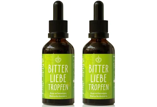 BitterLiebe® Original Bitterstoffe Tropfen 50ml - Hochdosierte Bittertropfen nach Hildegard von Bingen - Pflanzliche Ergänzungsmittel mit 15 Kräutern, unterstützen deinen Körper im Alltag, vegan und zuckerfrei, ideal für Diäten.