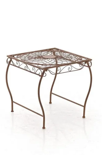 TPFGarden Gartentisch Carina - Handgefertigter Metalltisch für Garten, Balkon und Terrasse - Gartentisch aus hochwertigem, handgefertigtem Eisen mit antiker Patina, ideal für stilvolle Außenbereiche. Maße: 45 x 49 x 46 cm.