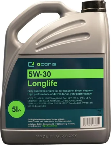 Motoröl 5 l 5W-30 C3 SN ECANIS Longlife vollsynthetisch für diverse PKW