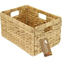 HMF 37249 Aufbewahrungskorb Korb Geflochten Wasserhyazinthe Billy 35 x 25 x 20 cm