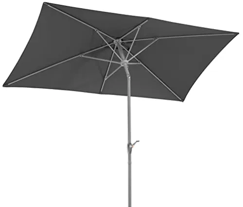 Schneider Stahl Balkon Kurbelschirm Porto 300x200cm - Hochwertiger Kurbelschirm in Anthrazit mit 300x200 cm Bespannung. Ideal für Balkon und Terrasse, bietet effektiven Sonnenschutz und ist einfach zu bedienen.